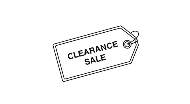 Clearance Sale Tag - Retail Discount and Promotion Label