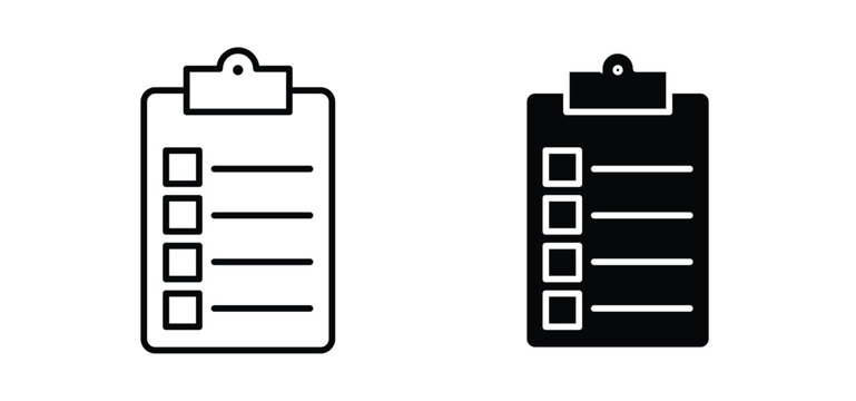 Todo list icon editable stroke outline vectors. EPS10