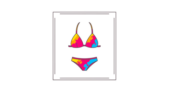 Vibrant Abstract Pattern Bikini Set - Summer Beachwear Fashion