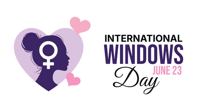 International Widows Day Illustration With Female Symbol Heart Design And Elegant Typography For Global Awareness Campaign
