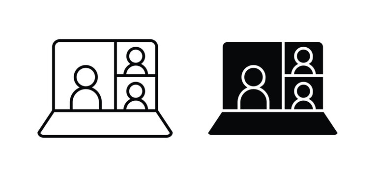 Webinar icon editable stroke outline vectors. EPS10