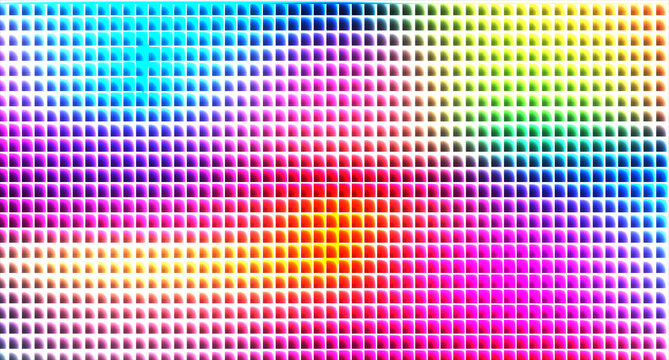 colorful square grid pattern with gradient transitions
