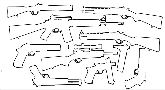 guns vector illustration