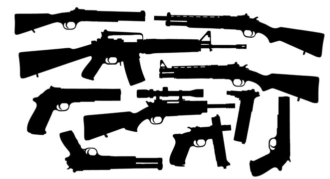 assault rifle vector illustration