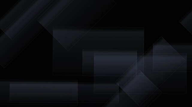 Dark, abstract geometric shapes animate and shift, creating a modern, sophisticated motion background suitable for technology or corporate themes