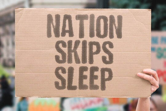 "Nation Skips Sleep" Cultural glorification of productivity actively discourages adequate rest and recovery. CULTURAL. GLORIFICATION. PRODUCTIVITY. DISCOURAGES. RECOVERY.