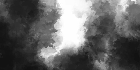 Fototapeta premium Dramatic Black and White Watercolor Smoke Texture Background for Luxury Abstract Design Art.