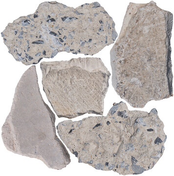 Concrete rubble broken, Broken concrete slabs