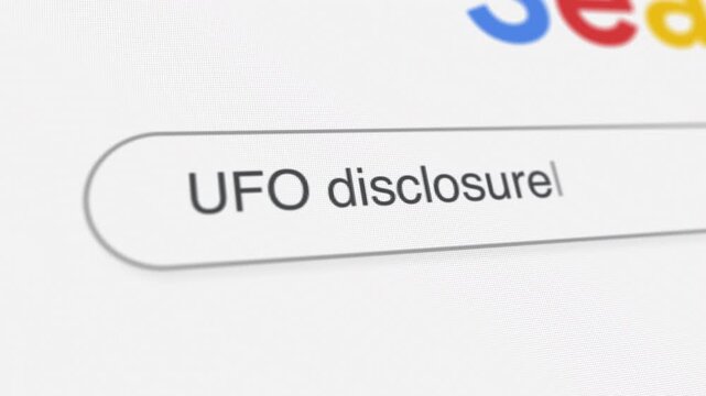 UFO disclosure search prompt