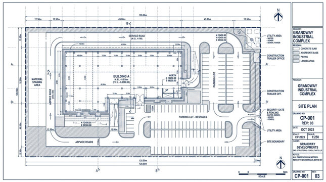 Detailed architectural building floor plan.