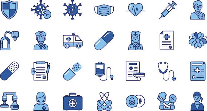 Digital Nomad and Remote Work Icon Set Linear Travel Technology Passport WiFi Router Laptop Cloud Computing and Global Business Icons