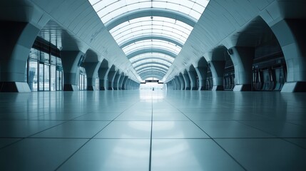 Fototapeta premium Modern architecture establishing future perspective and urban connection