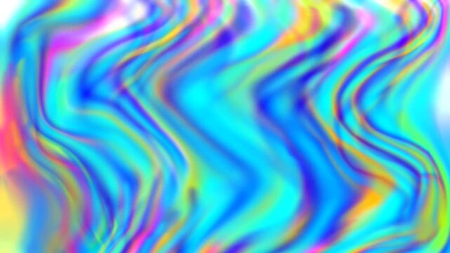 Colorful Abstract Iridescent Wavy Motion Background Loop