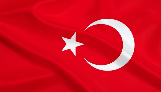 "Turkey national flag with crescent and star"