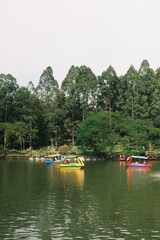 Naklejka premium boats on the river