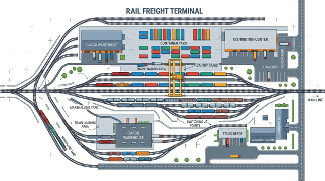 Rail Freight Terminal Infrastructure Layout Design.
