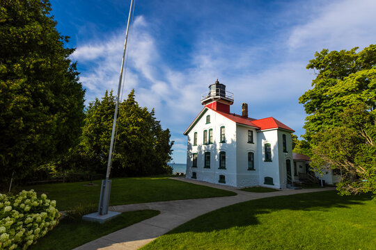 Grand Traverse lighthouse on Mission Point Peninsula