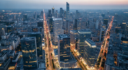 Fototapeta premium Urban Modern Landscape Urban aerial urban landscape modern life