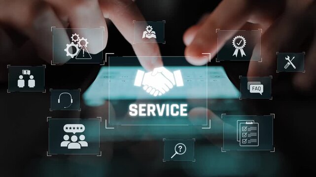 Customer service and support workflow with cooperation, communication, maintenance, and checklist icons for efficient service operation and user satisfaction Marrow