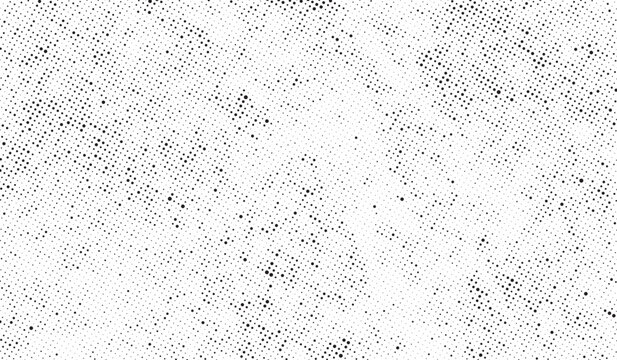 Halftone crumpled paper texture with a dotted, rough, and wrinkled surface. Black creased sheet background in comic pop-art style, featuring grainy folds and gritty distressed backdrop.