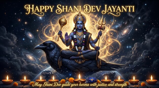 Happy Shani Jayanti - Shani Dev Jayanti Divine Radiance and Cosmic Justice