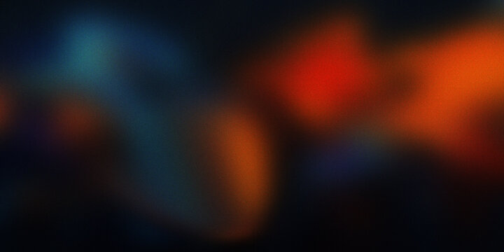 Vibrant light leaks on dark background with grainy noise texture create cinematic atmospheric bokeh effect for creative art.
