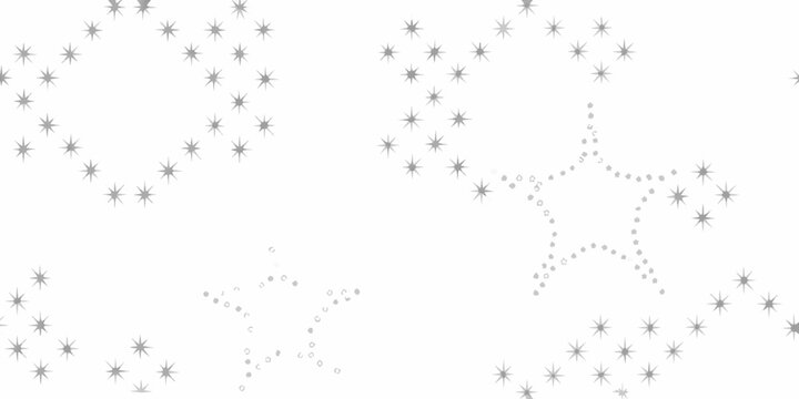 Scattered star pattern with asterisk shapes on white background