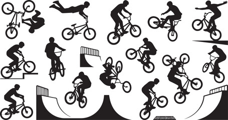 Naklejka premium Bike Trick Sports Illustration