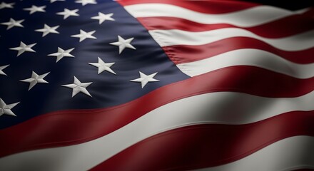 Obraz premium Waving american flag with dramatic lighting