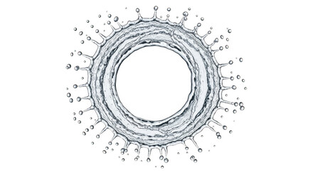 Fototapeta premium Circular water splash isolated on transparent background