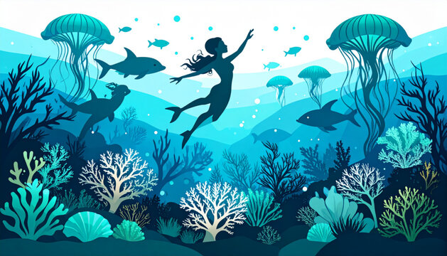Underwater Coral Reef Ballet
