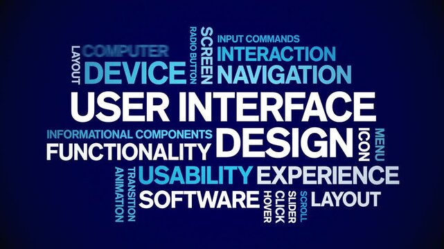 User interface design animated word cloud-gross domestic product animation tag kinetic typography seamless loop.