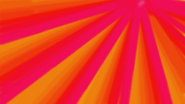 Animated red and orange starburst pattern with grainy texture.