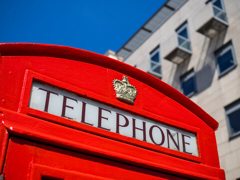 Red Telephone Box, Covent Garden, London, England, UK.
