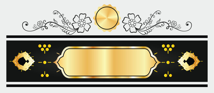 Luxury Black and Gold Decorative Frame for Premium Packaging