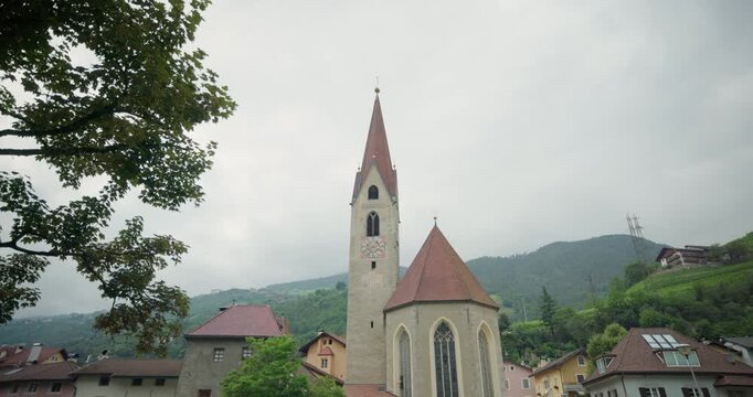 Saint Andrea Church and other buildings in Chiusa, Italy