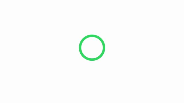 Simple green circle outline a minimalist flat design vector element for UIUX design and abstract concepts isolated on white background