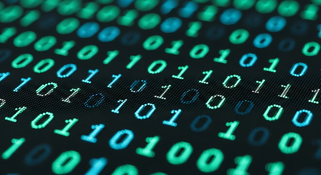 Abstract digital background with binary code 1 and 0 numbers