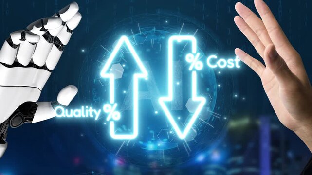 Business concept showing cost reduction and quality increase using Lean, Six Sigma, and Total Quality Management (TQM) to enhance efficiency, value, and customer satisfaction. Muxer