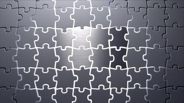 精密なパーツが嵌合し白いグリッドが発光する工業用モデリング背景