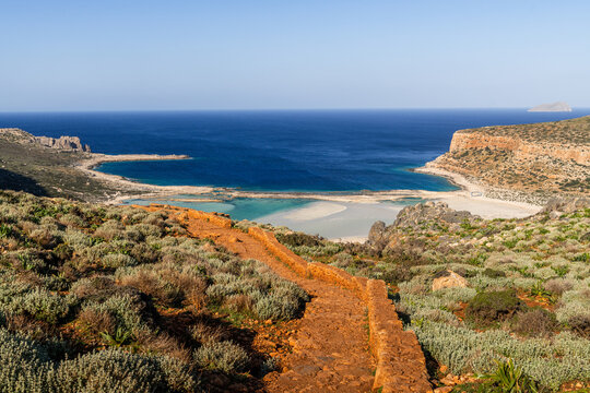 Famous Balos Beach Lagoon on Crete Island