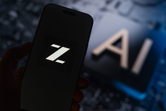 Z AI logo is displayed on the screen of a smartphone, in Bangalore, India, on May 11, 2026
