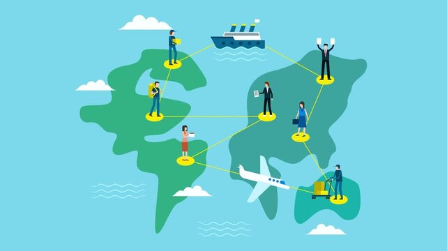 vector illustration Global Shipping International 