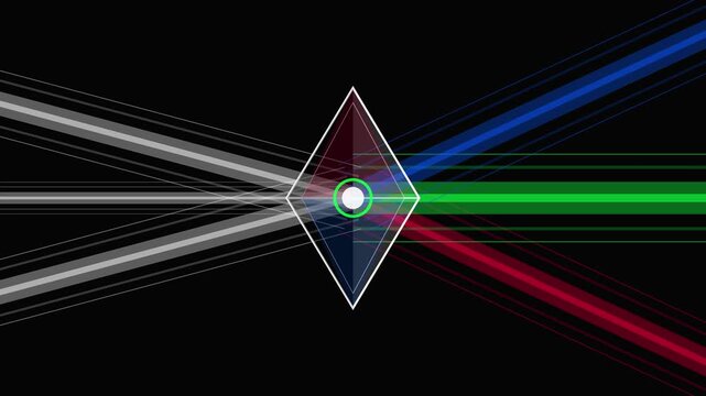 Prism Light Intersection Animation of Beams for Physics Education