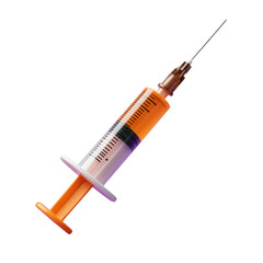 Fototapeta premium Medical Syringe Injector Device Closeup on Transparent Background