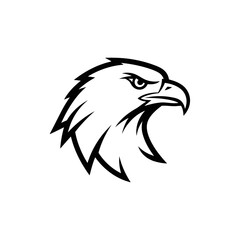 Fototapeta premium Vector eagle head with dynamic motion lines illustration