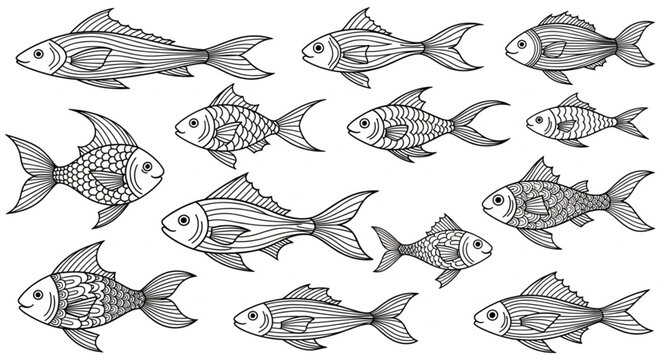 School of Fish Swimming Together.