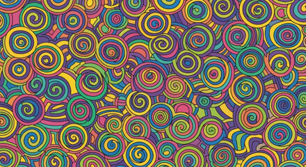 Fototapeta premium Psychedelic Swirl Patterns: Colorful Abstract Background