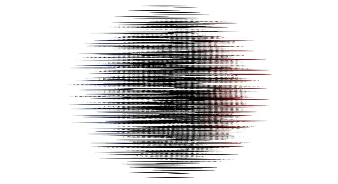 Abstract sound wave on white background, digital noise, equalizer visualization