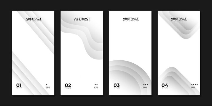 Minimal White Abstract Geometric Background Collection Modern Template
